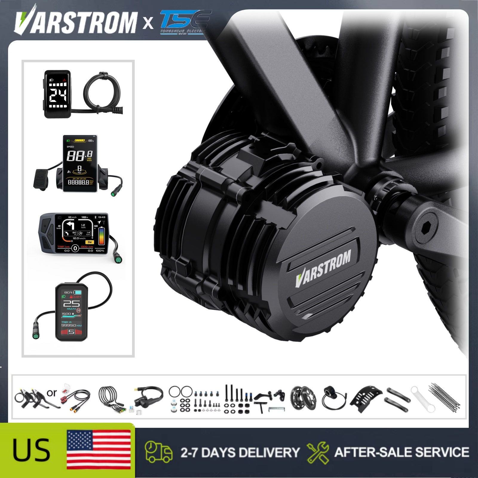 【米国在庫】Tongsheng TSDZ16 48V 100 - Mid Drive Conversion Kit 1000W のレビューと価格